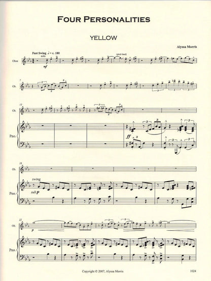 Morris: Four Personalities for Oboe and Piano Trevco