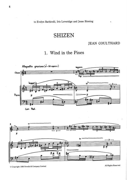 Coulthard: Shizen: Three Nature Sketches from Japan for Oboe and Piano Trevco